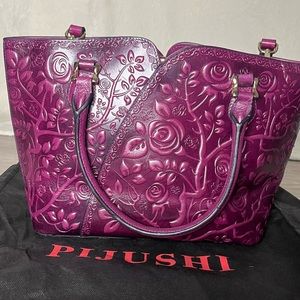 Purple Floral ~PIJUSHI~ designer handbag